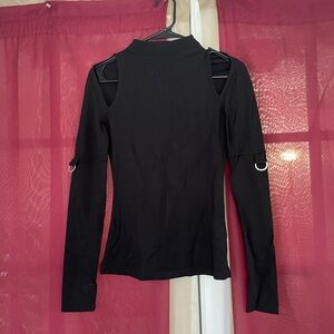 Killstar Black Long Sleeve Top with Cut-Outs